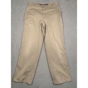 Duxbak men’s‎ Chino Pants Beige Cotton Flat Front Size 36x30